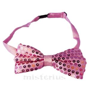 Laço Rosa Claro Lantejoulas