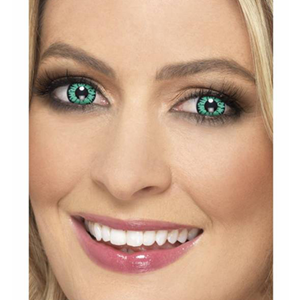 Lentes Efeito Especiais Verdes Reptil