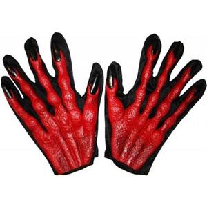 Mãos de Monstro Vermelho Preto 22Cm Mãos de Monstro Vermelho Preto 22Cm