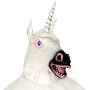Máscara Unicórnio Branco Máscara Unicórnio Branco