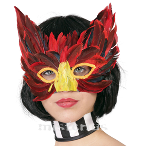 Mascara Veneziana com Penas