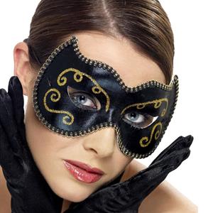 Mascarilha Preta e Dourada