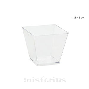 Mini Taças Quadradas, 10 Unid.