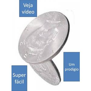 Moeda 1/2 dolar Flipper magnética, Magnetic Flipper Coin (Ha