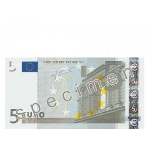 Notas papel flash 5 euros, 10 unid.