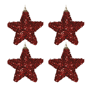 Pack 4 Estrelas de Natal, Vermelho