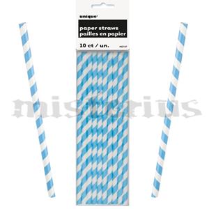 Palhinha Riscas Azul Claro, 10 Unid. Palhinha Riscas Azul Claro, 10 Unid.