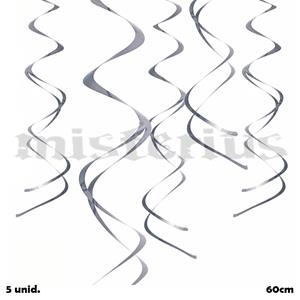 Pêndulos Prateados, 5 Unid.