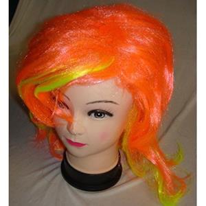 Peruca Laranja e Amarelo Brilhante