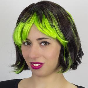 Peruca Preta Madeixas Brilhantes Peruca Preta Madeixas Brilhantes