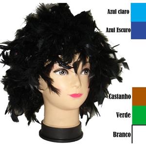 Peruca com Penas