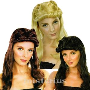 Peruca Comprida Lisa Franja Ondulada