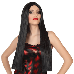 Peruca Comprida Lisa, Preta