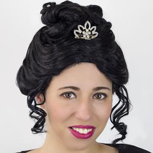 Peruca Época com Tiara Preta