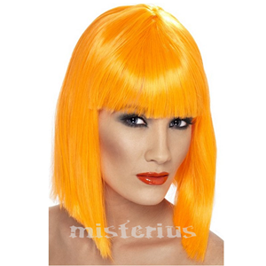 Peruca Fluorescente Laranja