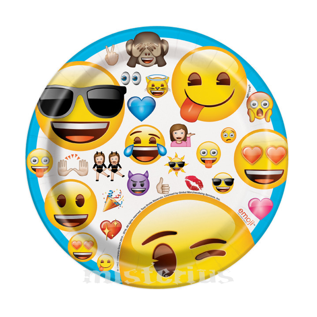 Pratos Emoji, 17 cm