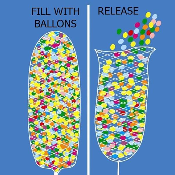 Rede Largada de 200 Balões em Polyester