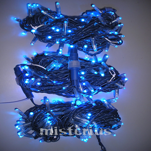 Serie Fio Verde Borracha 20mt 200 leds Azul