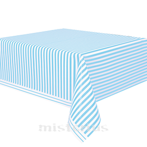 Toalha Mesa Riscas Azul Claro