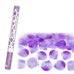 Tubo Lança Confetis Petalas Lilás 60 cm